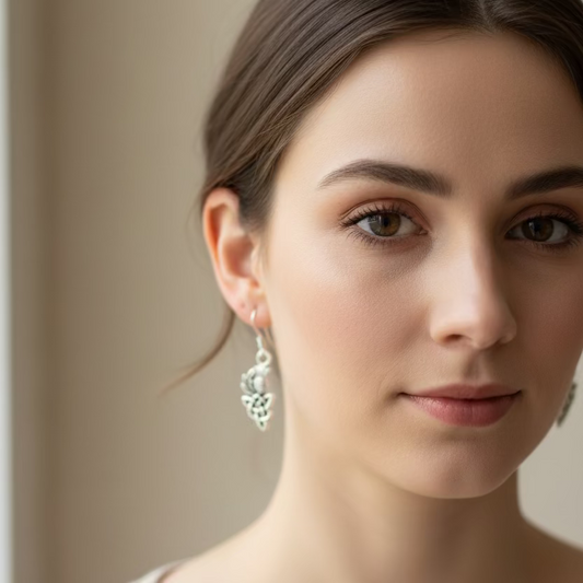Kelpie Petite Scottish Thistle Earrings in Sterling Silver