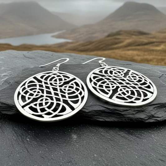 Deirdre Celtic Knot Earrings in Sterling Silver