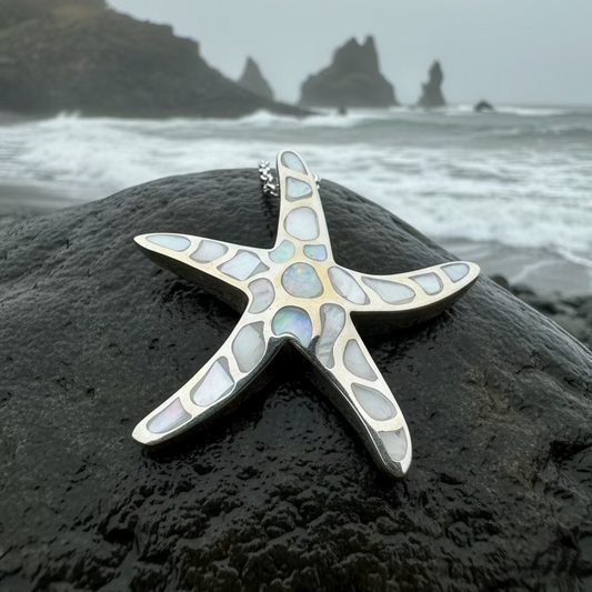 Seastar Starfish Necklace in Sterling Silver