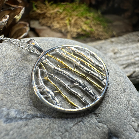 Load image into Gallery viewer, Birch Tree Forest Necklace
