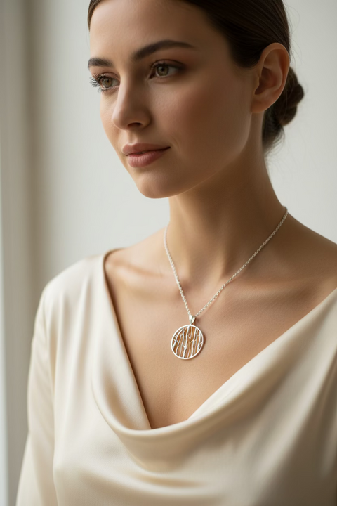 Load image into Gallery viewer, Birch Tree Forest Necklace

