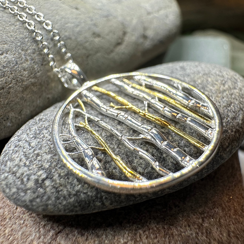 Load image into Gallery viewer, Birch Tree Forest Necklace
