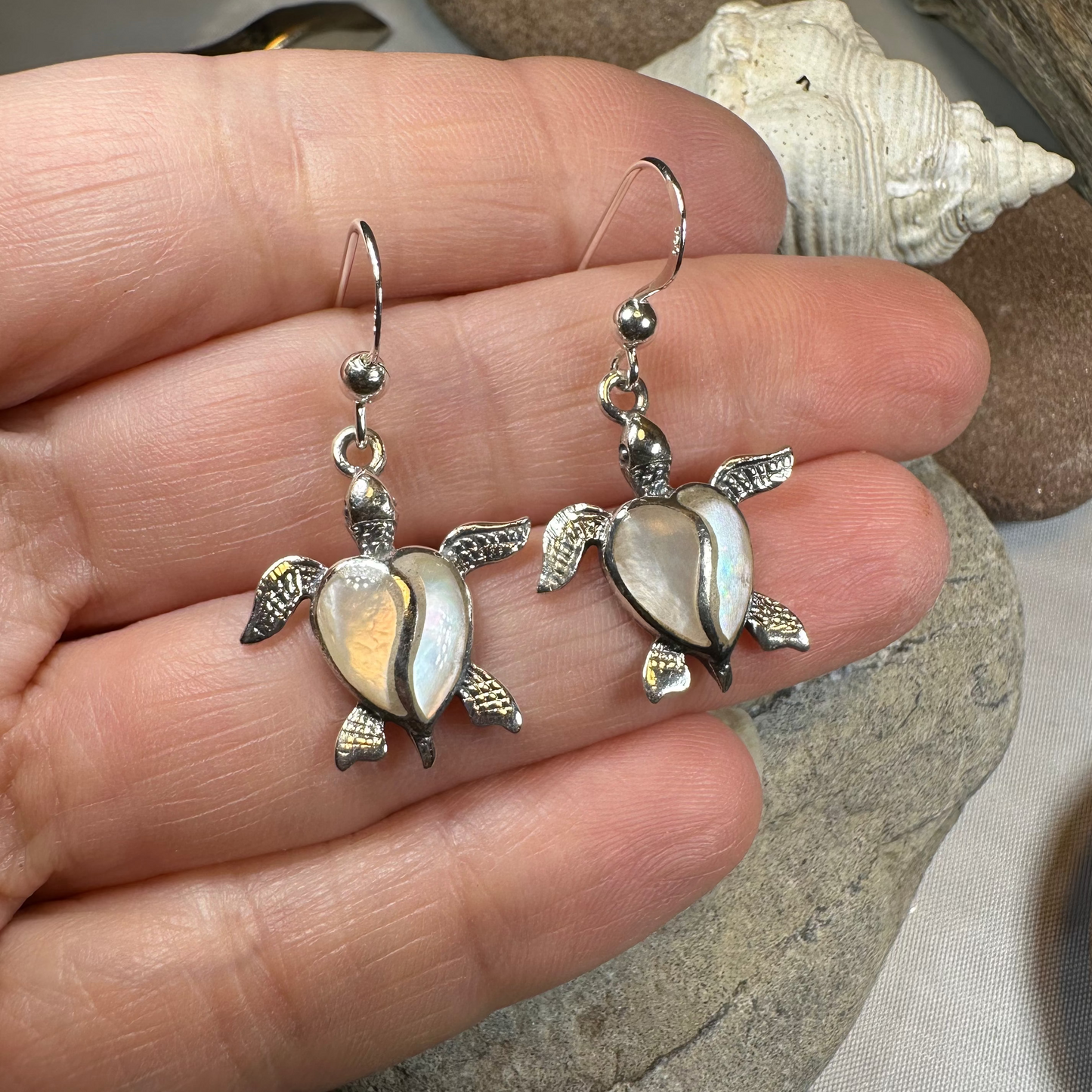 Farraige Turtle Love Earrings — view 3