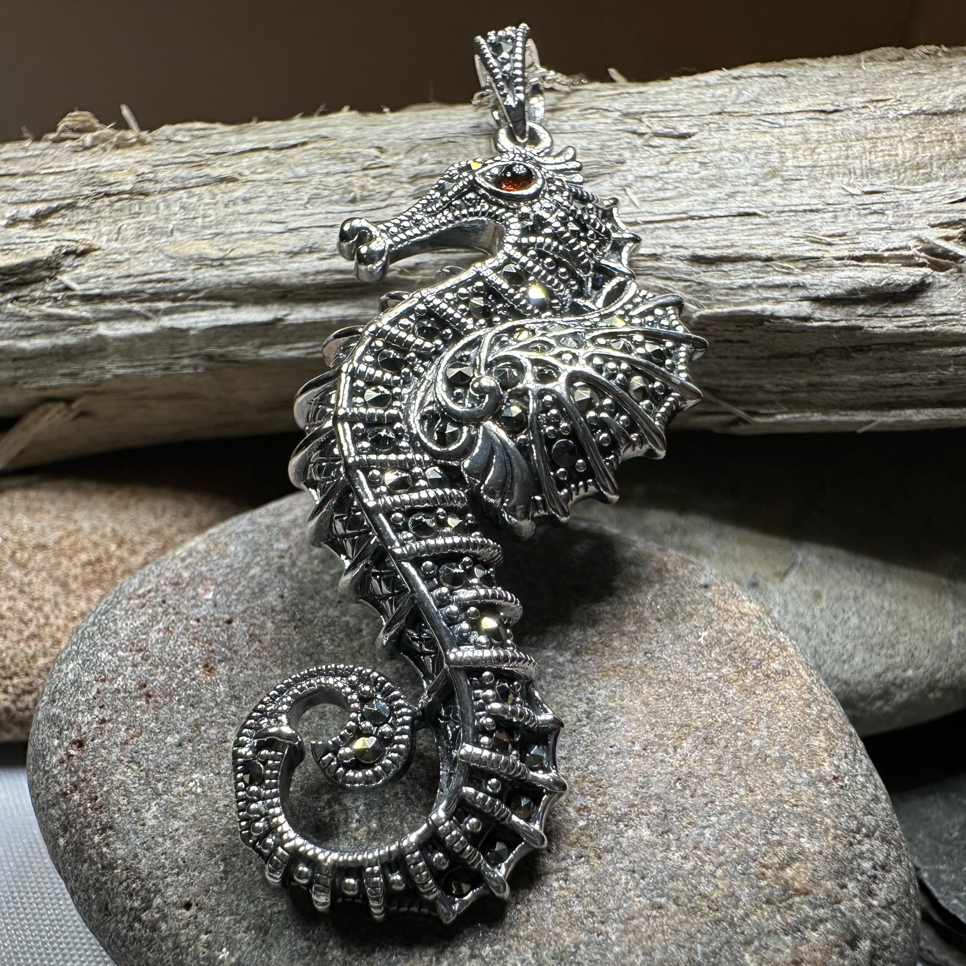 Sea Dreams Seahorse Necklace in sterling silver