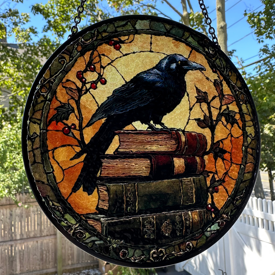 Autumn Raven Suncatcher