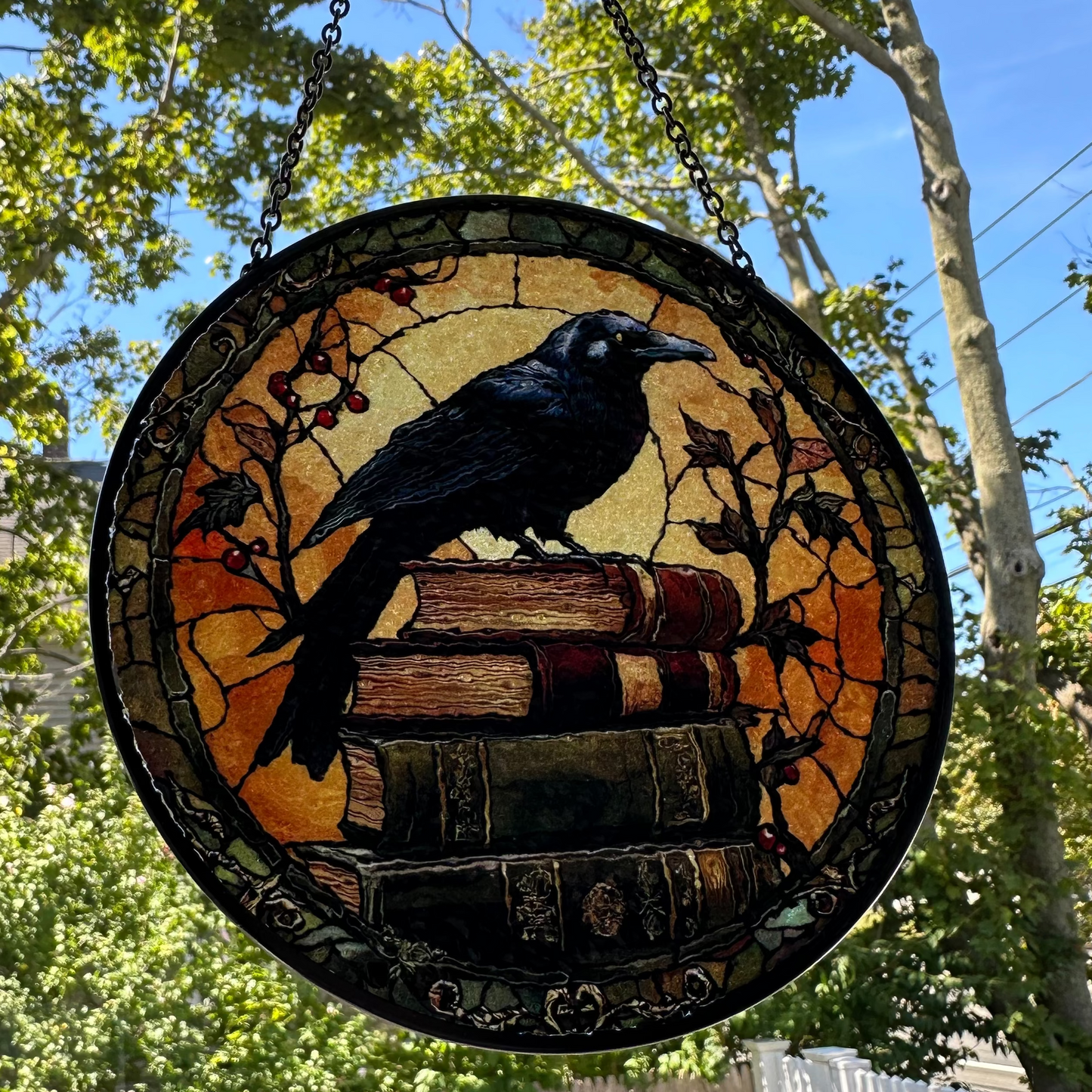 Autumn Raven Suncatcher