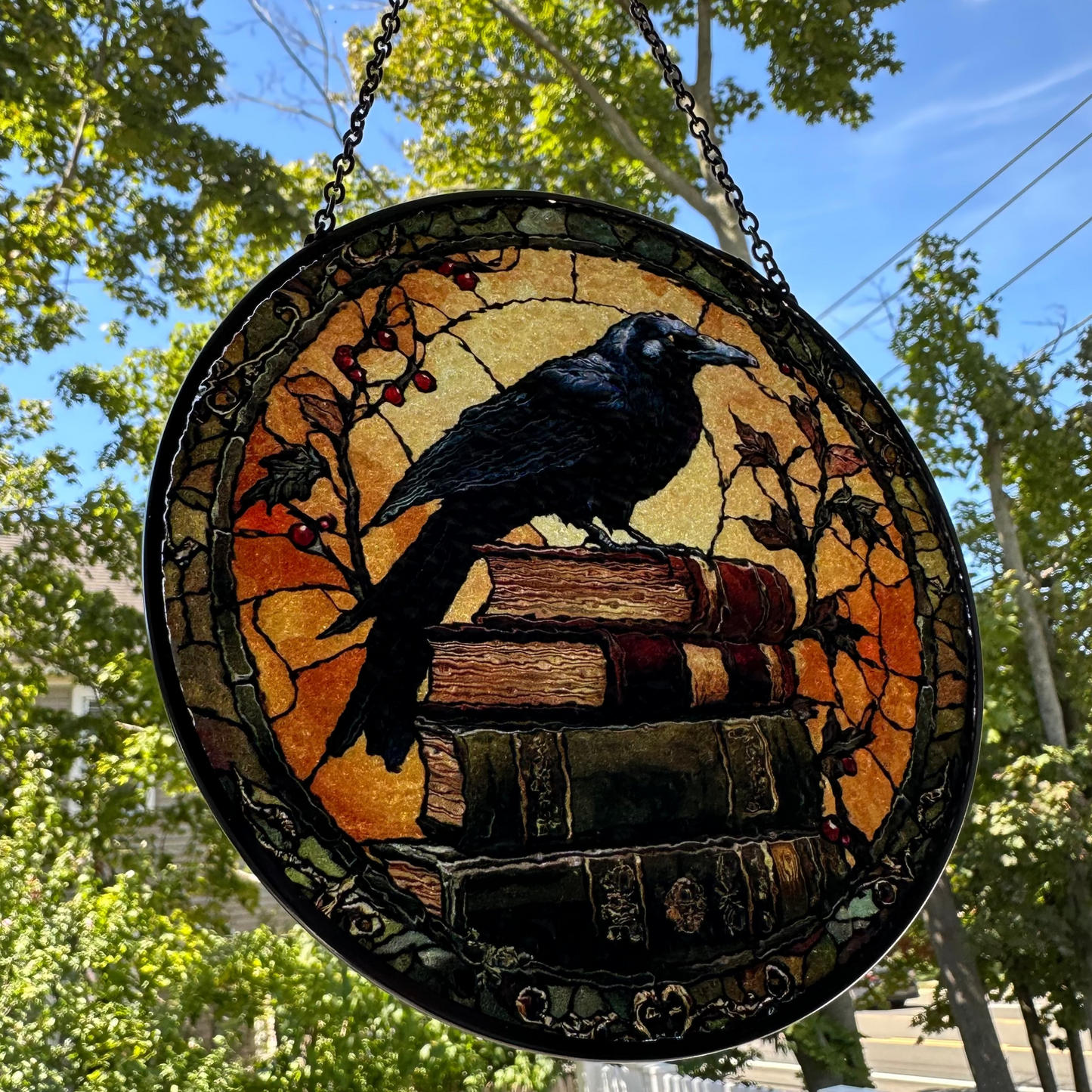 Autumn Raven Suncatcher