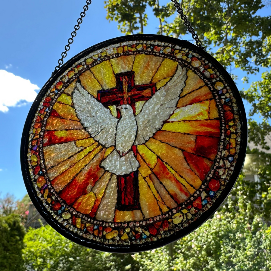 Peace Dove & Cross Suncatcher