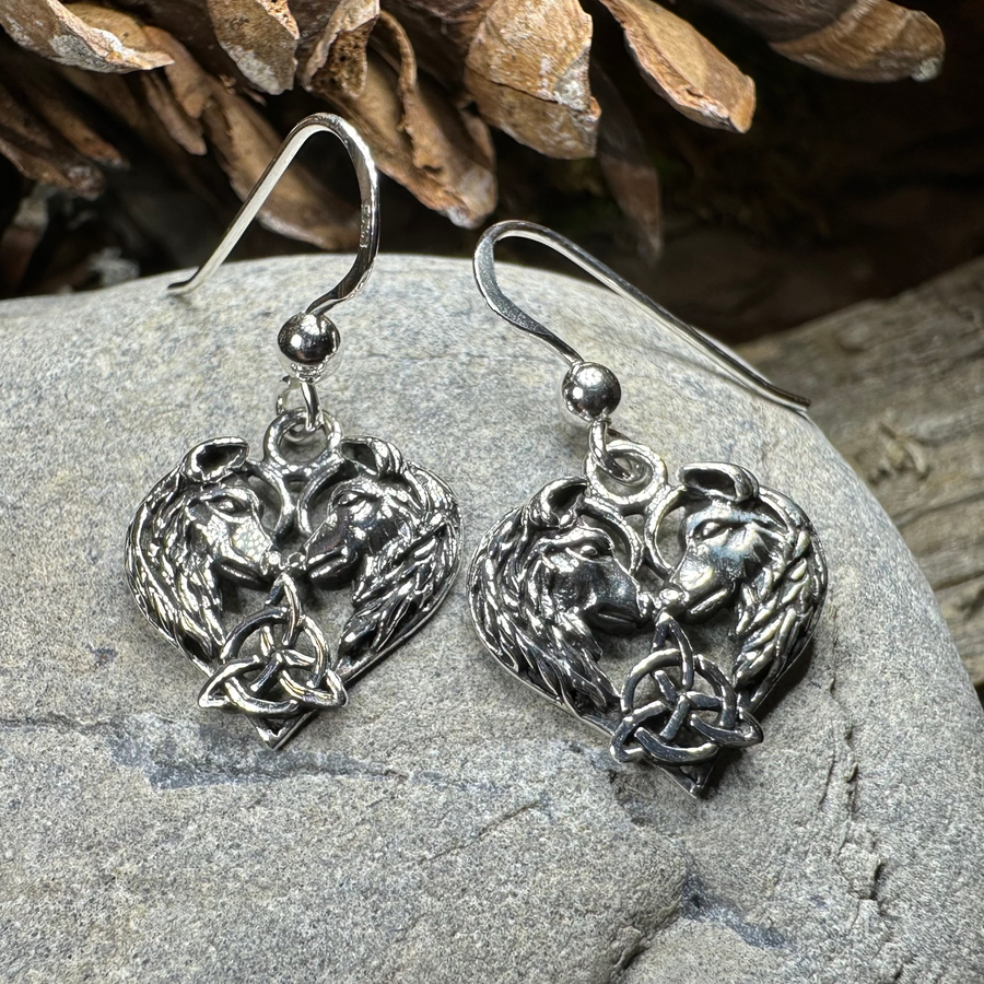 Celtic Wolf Lovers Earrings