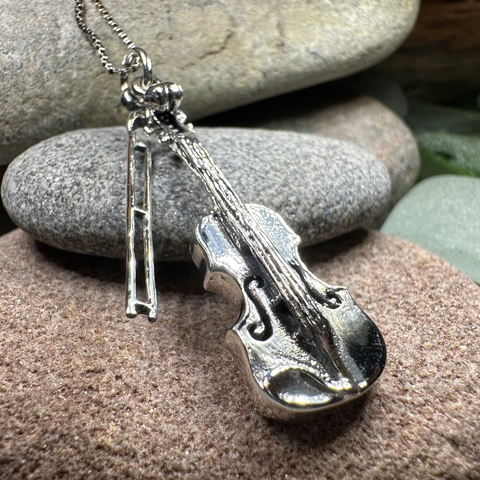 Load image into Gallery viewer, Irish Fiddle Celtic Necklace
