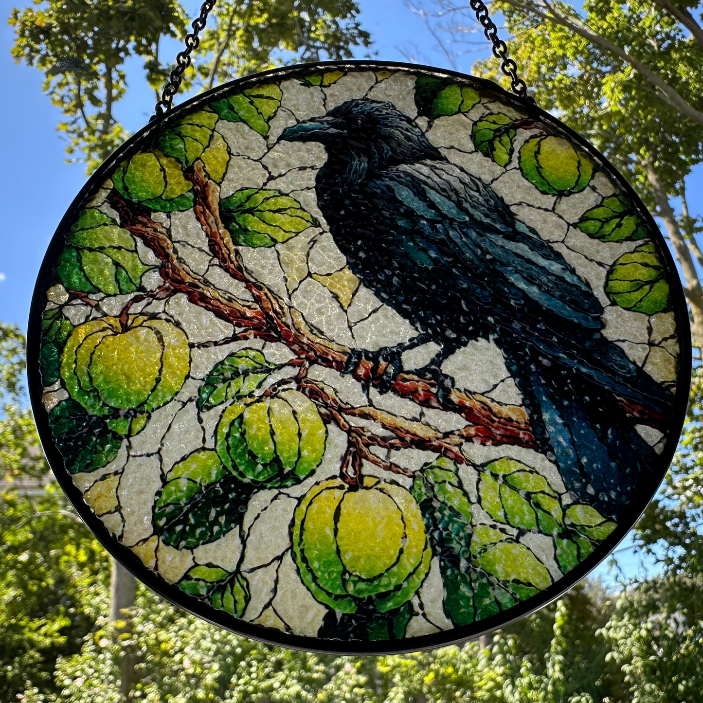 Green Raven Suncatcher