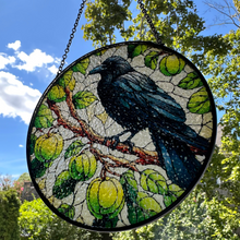 Load image into Gallery viewer, Green Raven Suncatcher
