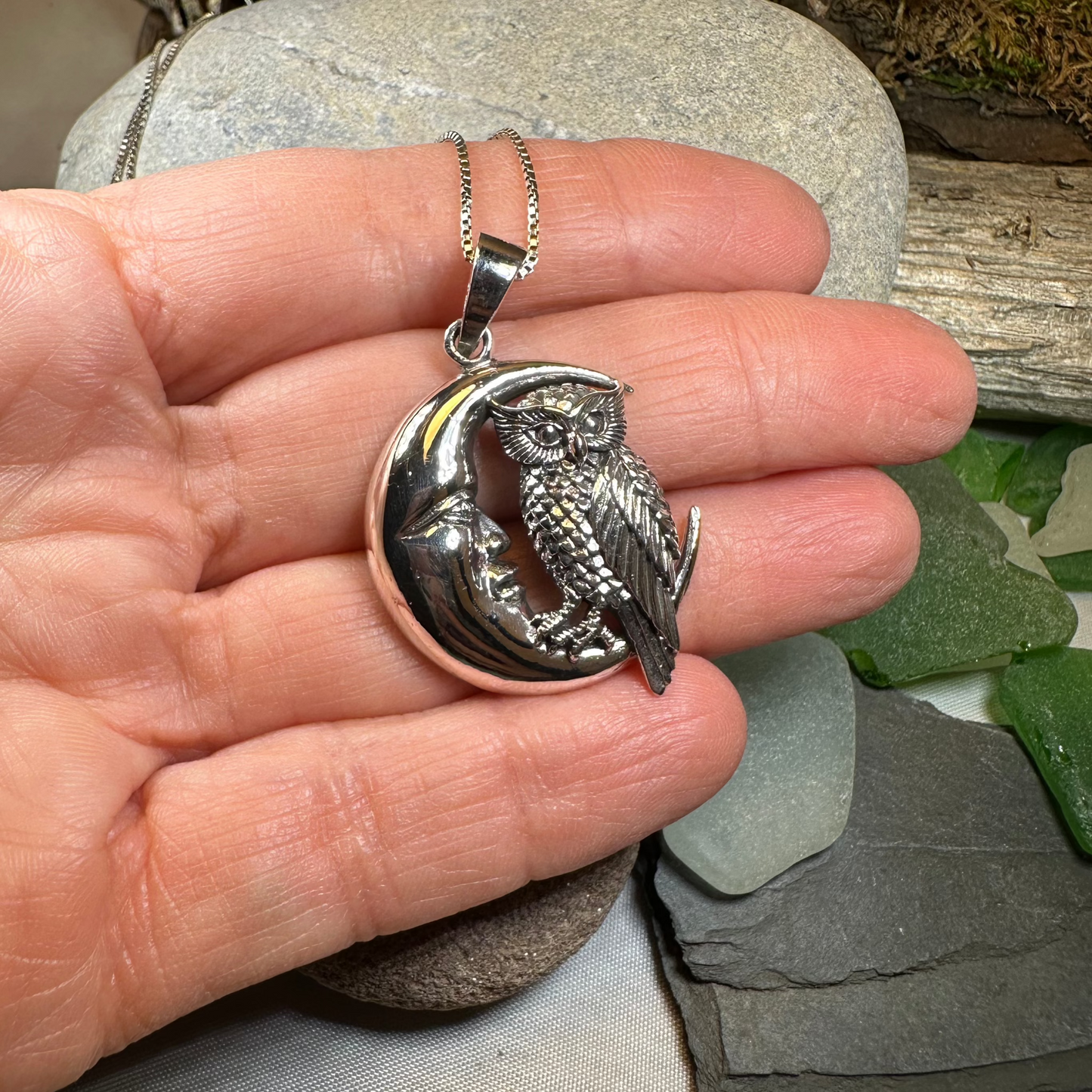 Oidhche Mhath Owl Necklace — view 6