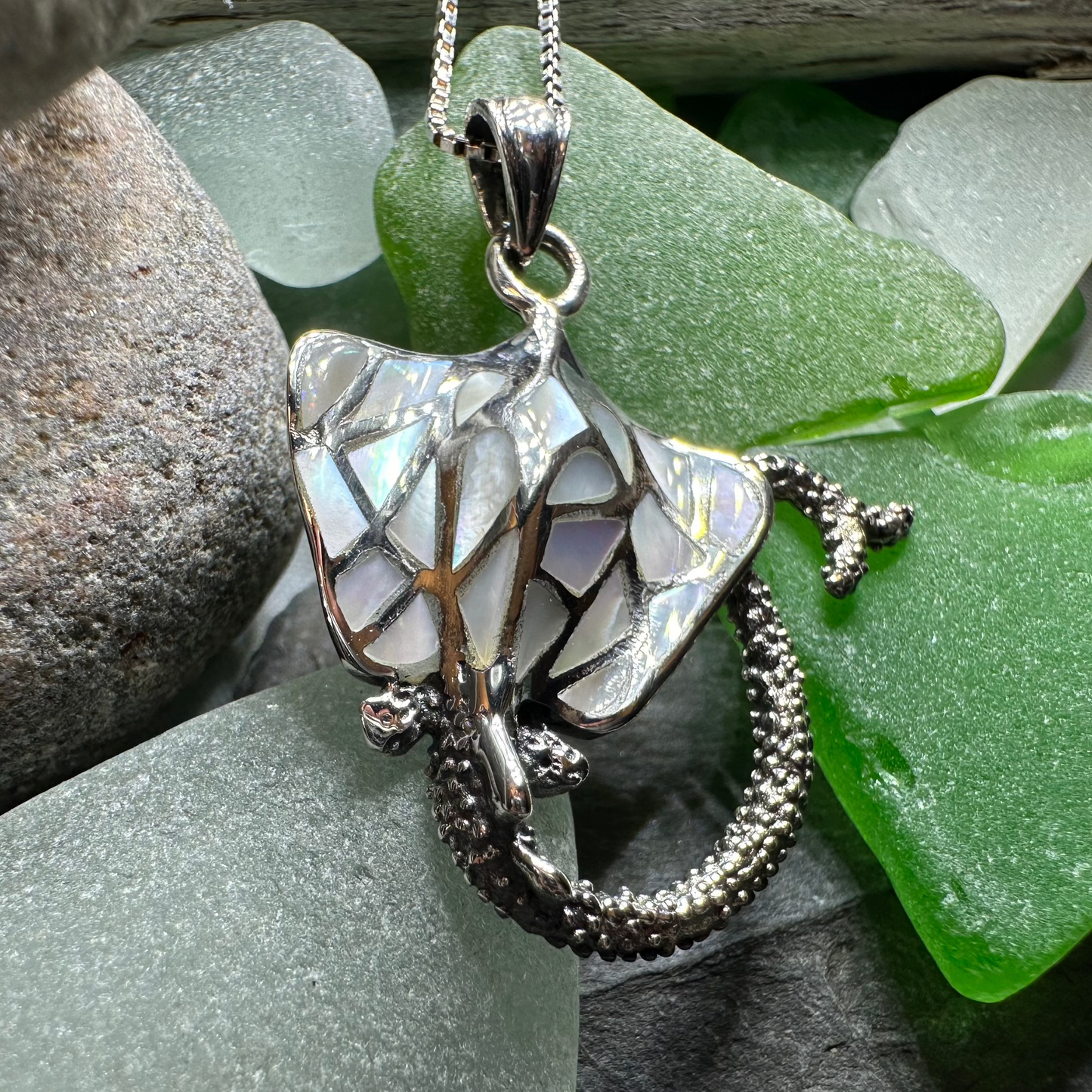 Abalone Manta Ray Necklace — view 8