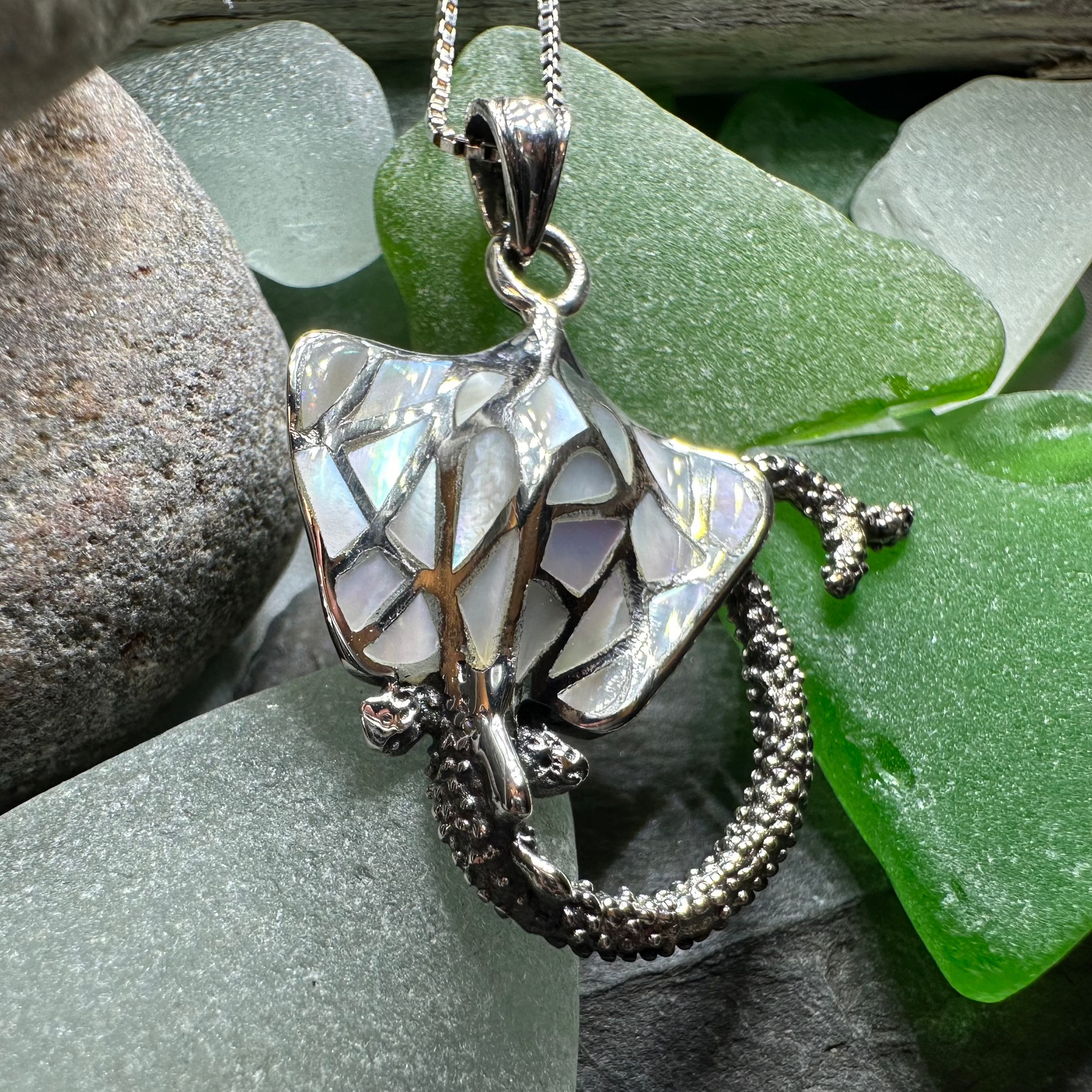 Abalone Manta Ray Necklace — view 8