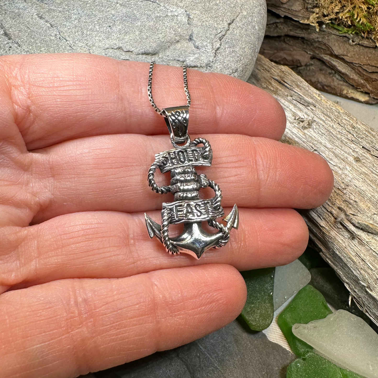Hold Fast Anchor Necklace
