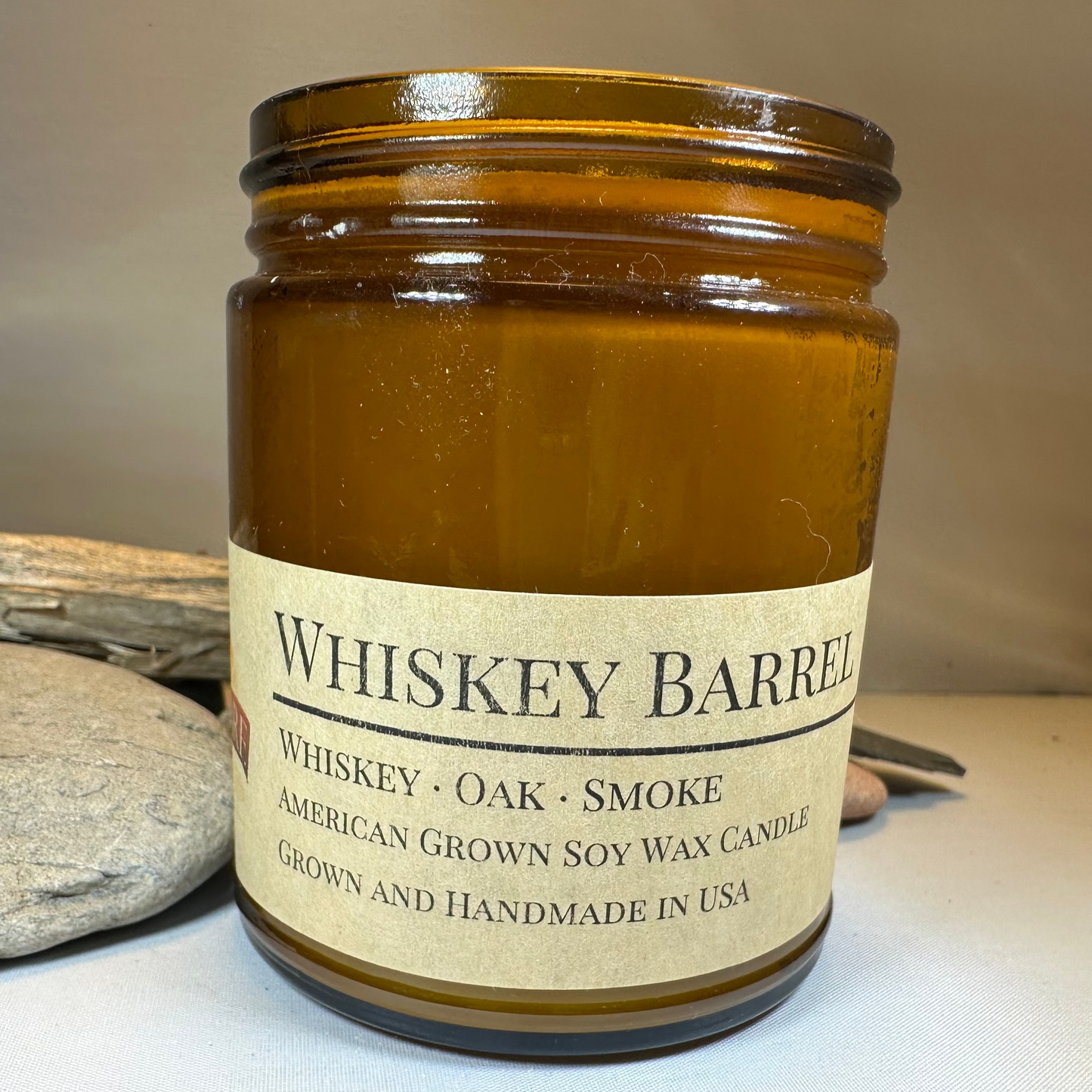 Whiskey Barrel Soy Wax Candle — view 5