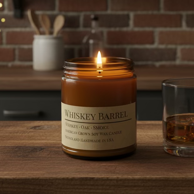 Whiskey Barrel Soy Wax Candle