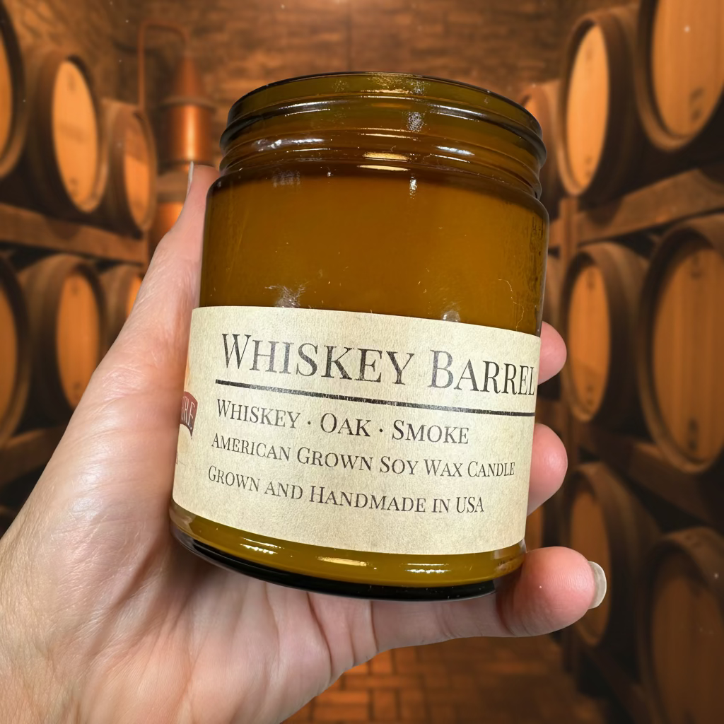 Whiskey Barrel Soy Wax Candle — view 2