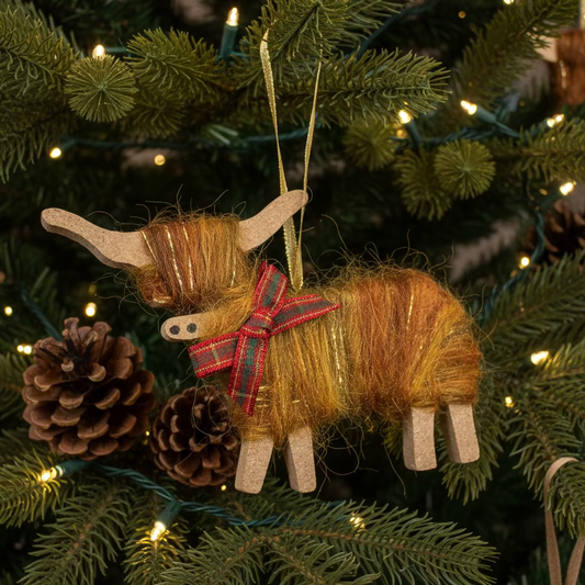 Christmas Highland Cow Ornament — view 4