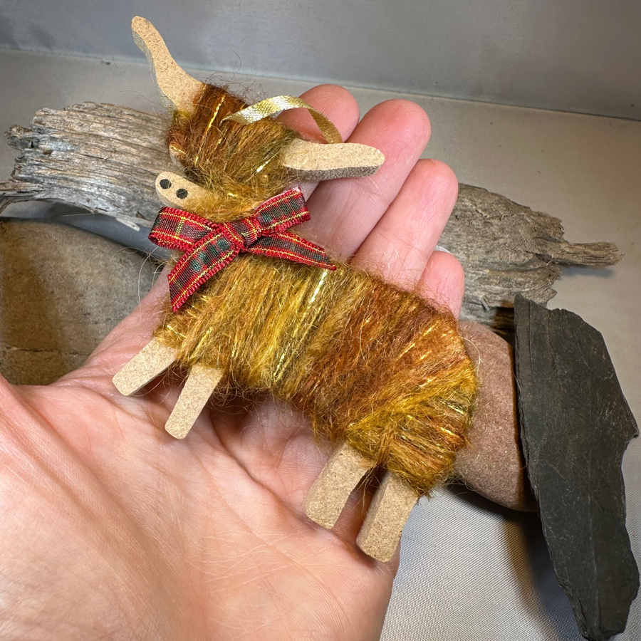 Christmas Highland Cow Ornament