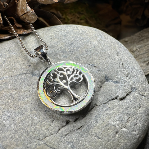 Load image into Gallery viewer, Enora Opal Tree of Life Necklace
