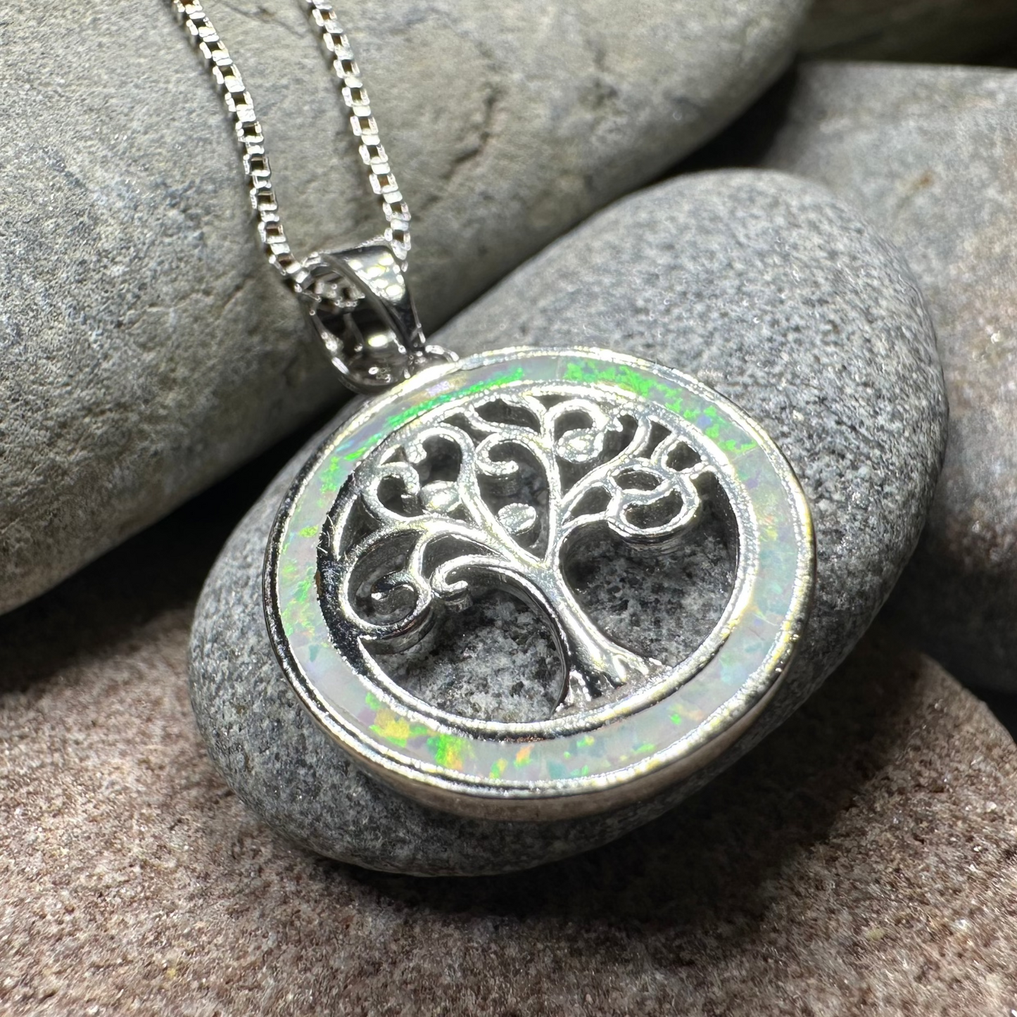Enora Opal Tree of Life Necklace