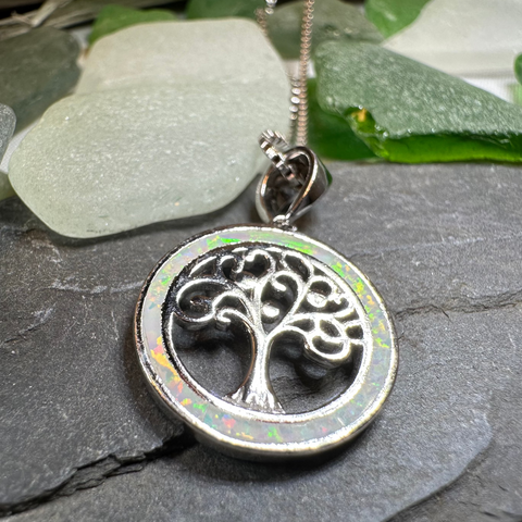 Load image into Gallery viewer, Enora Opal Tree of Life Necklace
