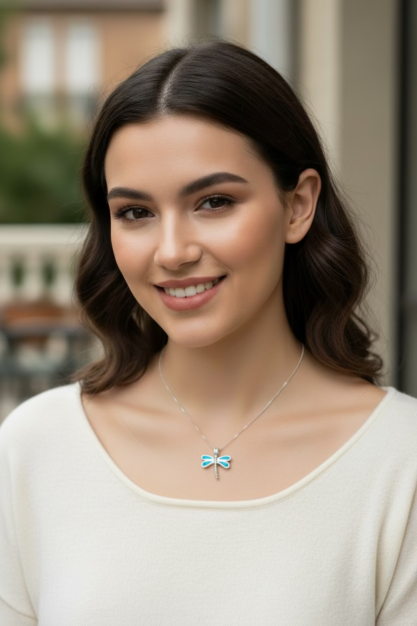 Fairy Meadow Dragonfly Necklace — view 2