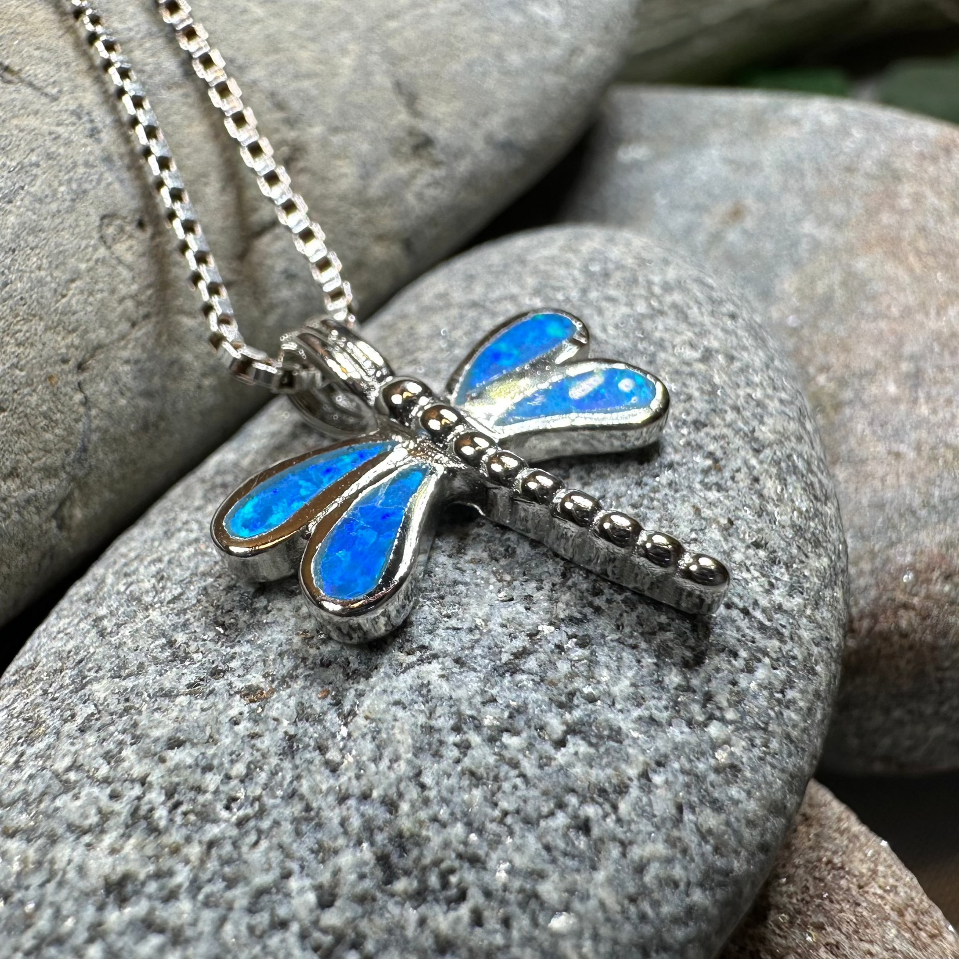 Fairy Meadow Dragonfly Necklace in sterling silver