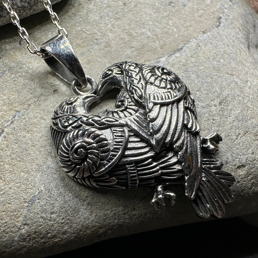 Soulmates Celtic Raven Necklace
