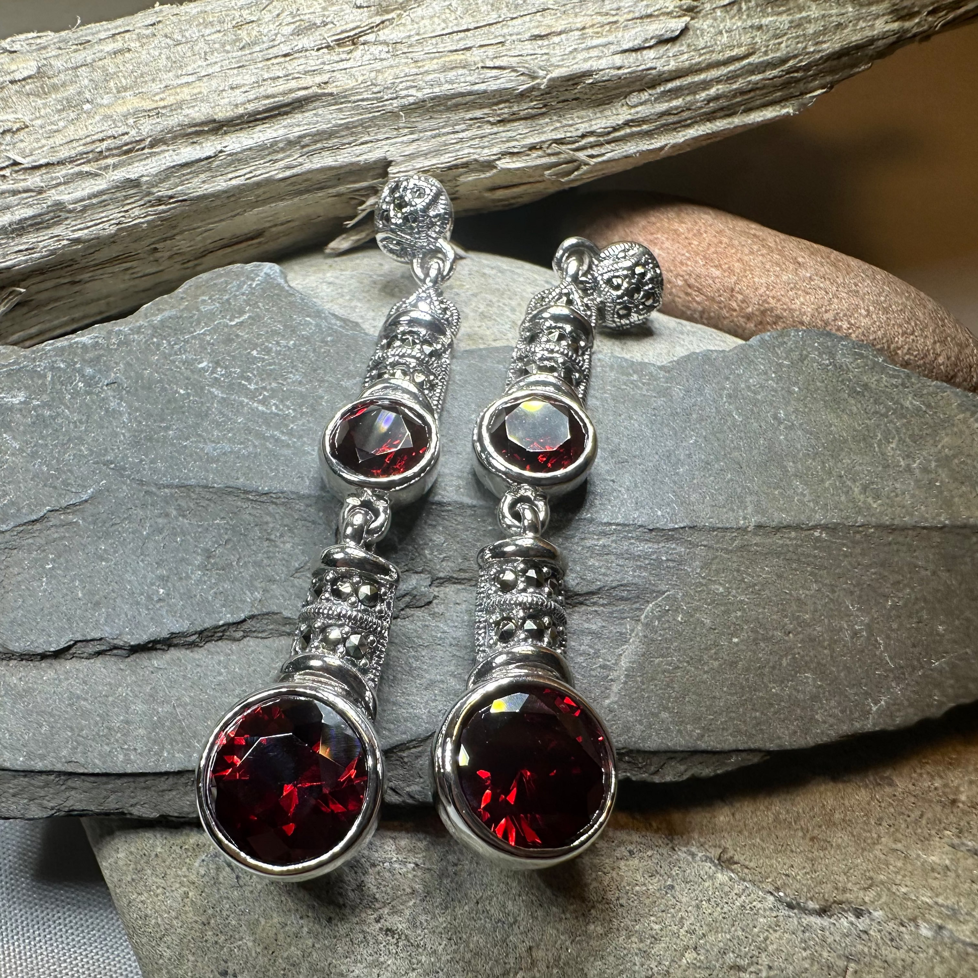 Garnet Fire Earrings — view 5