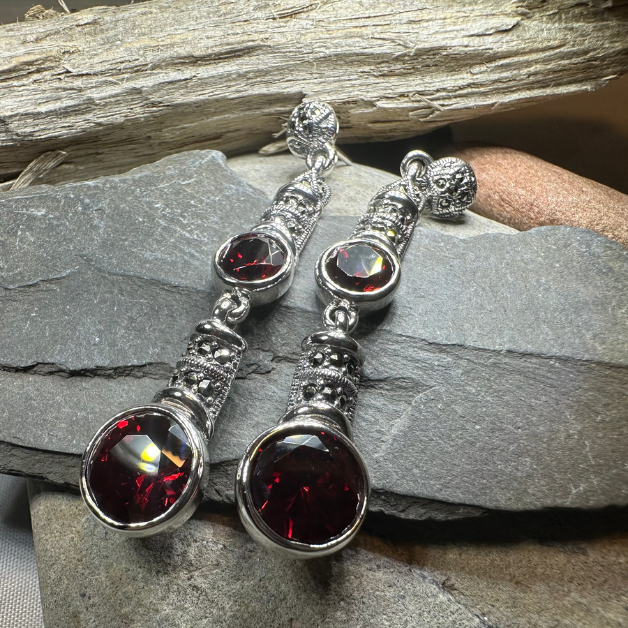 Garnet Fire Earrings