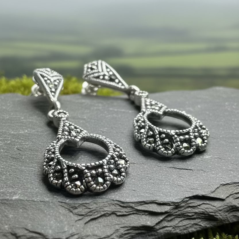 Rhoslyn Celtic Earrings in sterling silver
