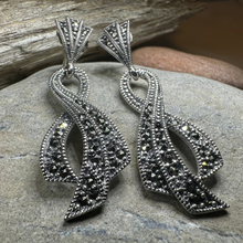 Load image into Gallery viewer, Valori Romantic Marcasite Earrings
