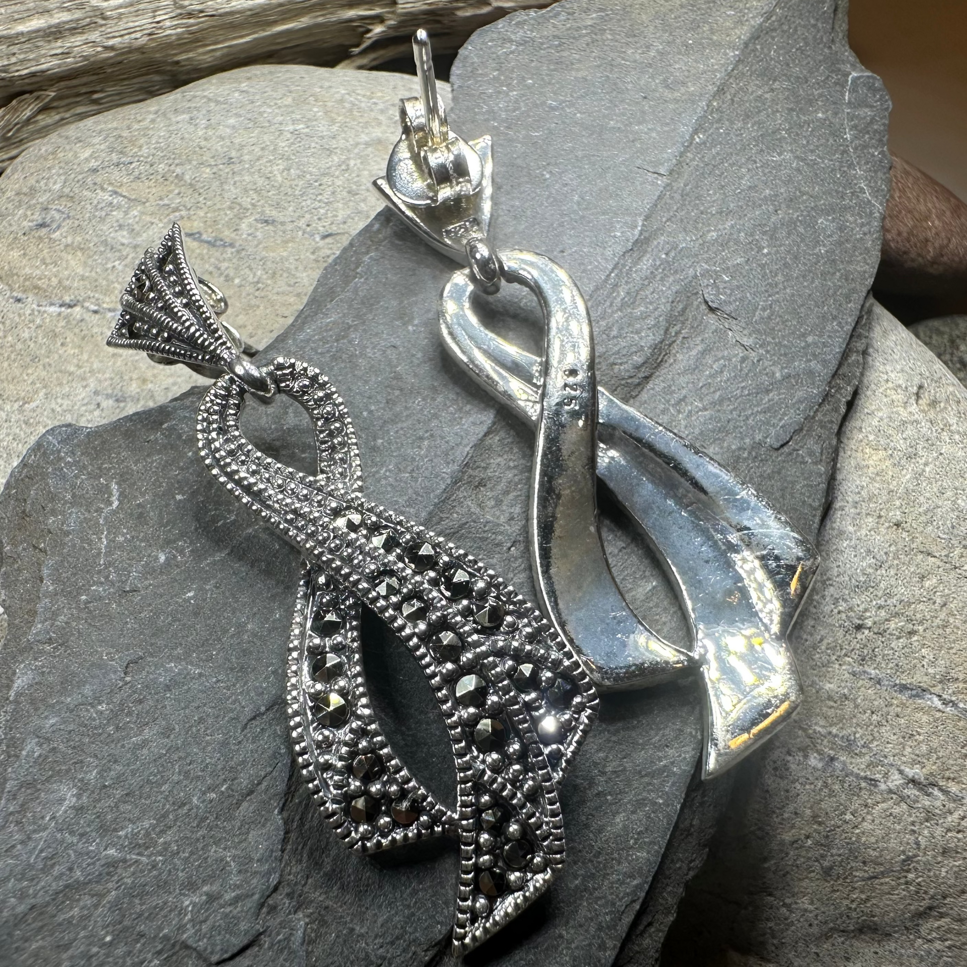 Valori Romantic Marcasite Earrings — view 2