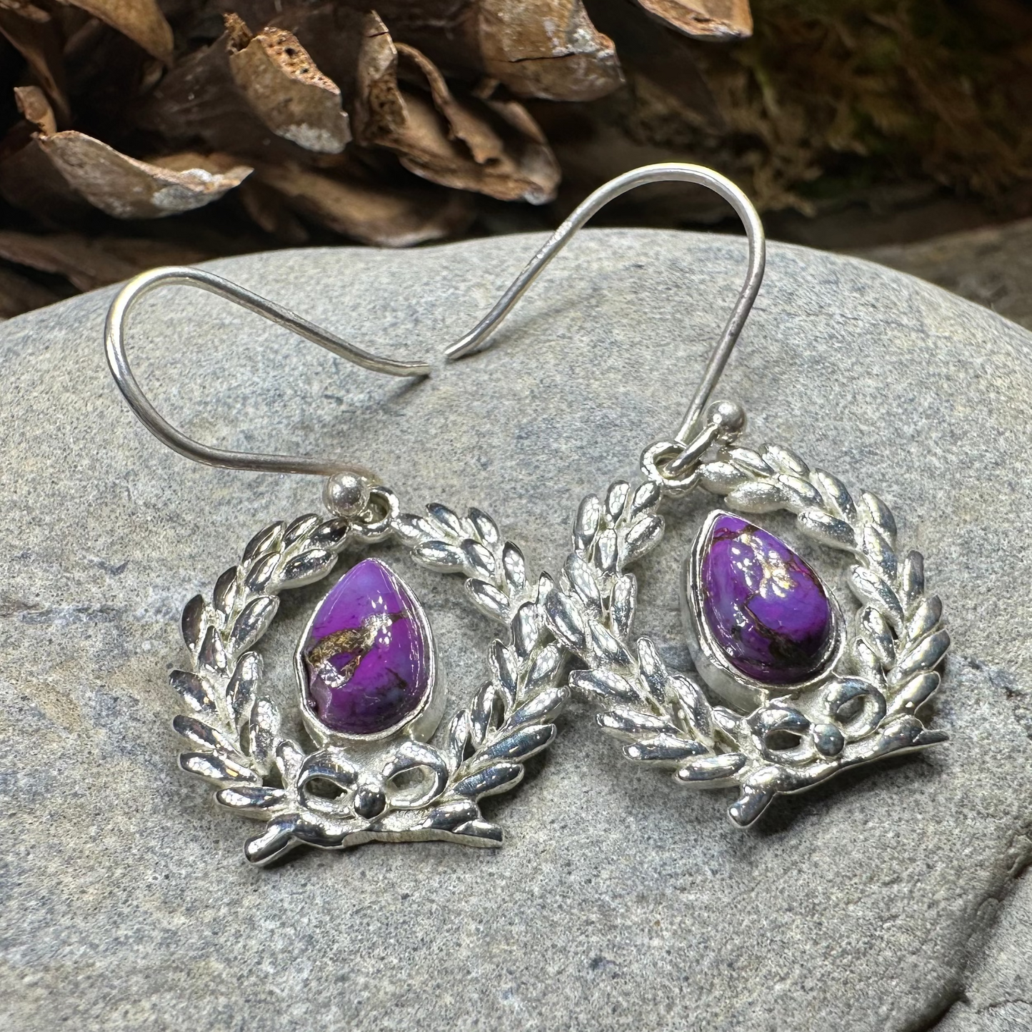 Celtic Victory Wreath Earrings — view 8