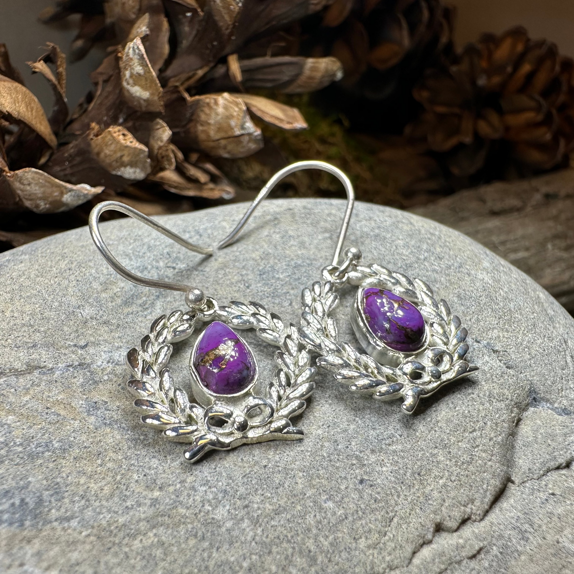 Celtic Victory Wreath Earrings — view 6