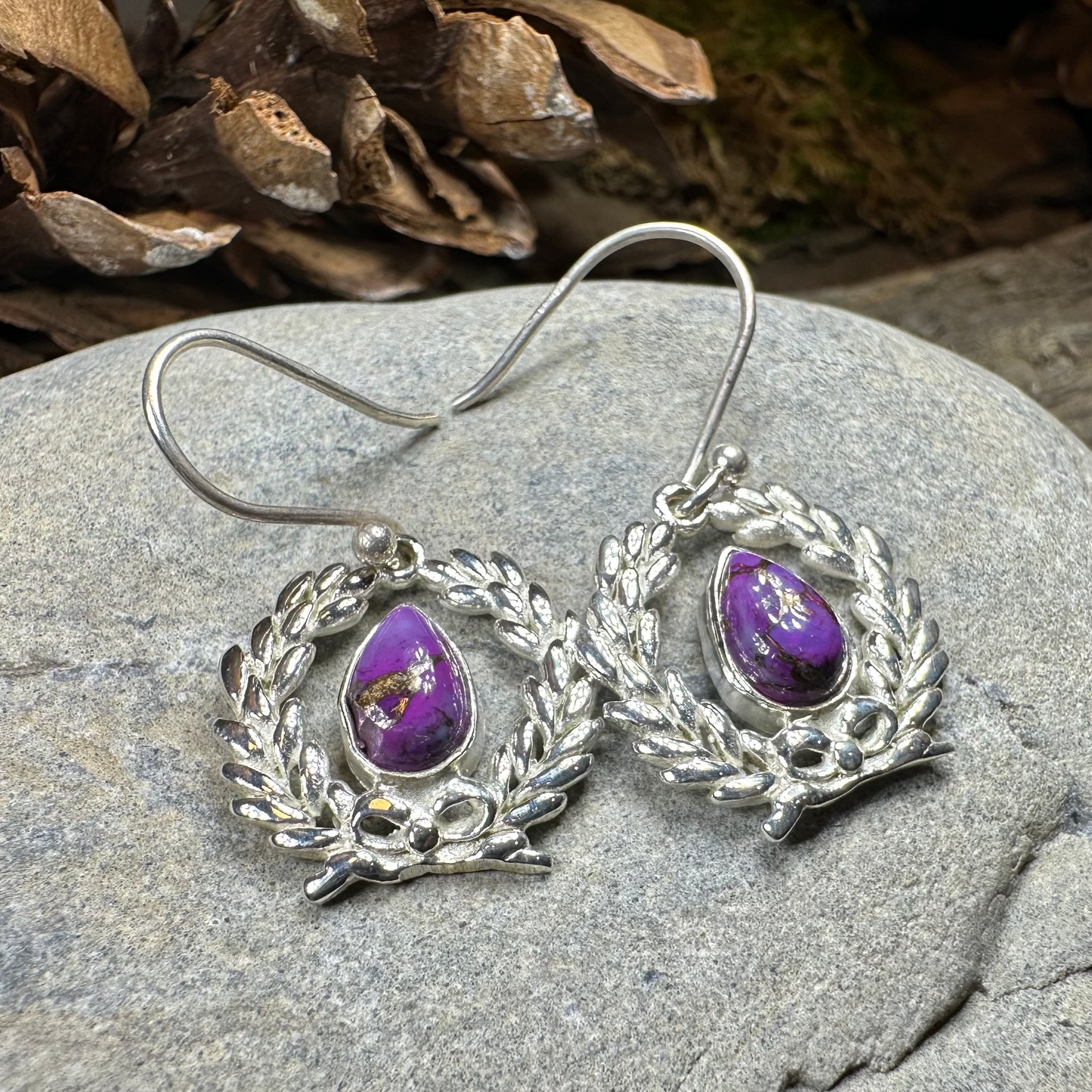 Celtic Victory Wreath Earrings — view 5