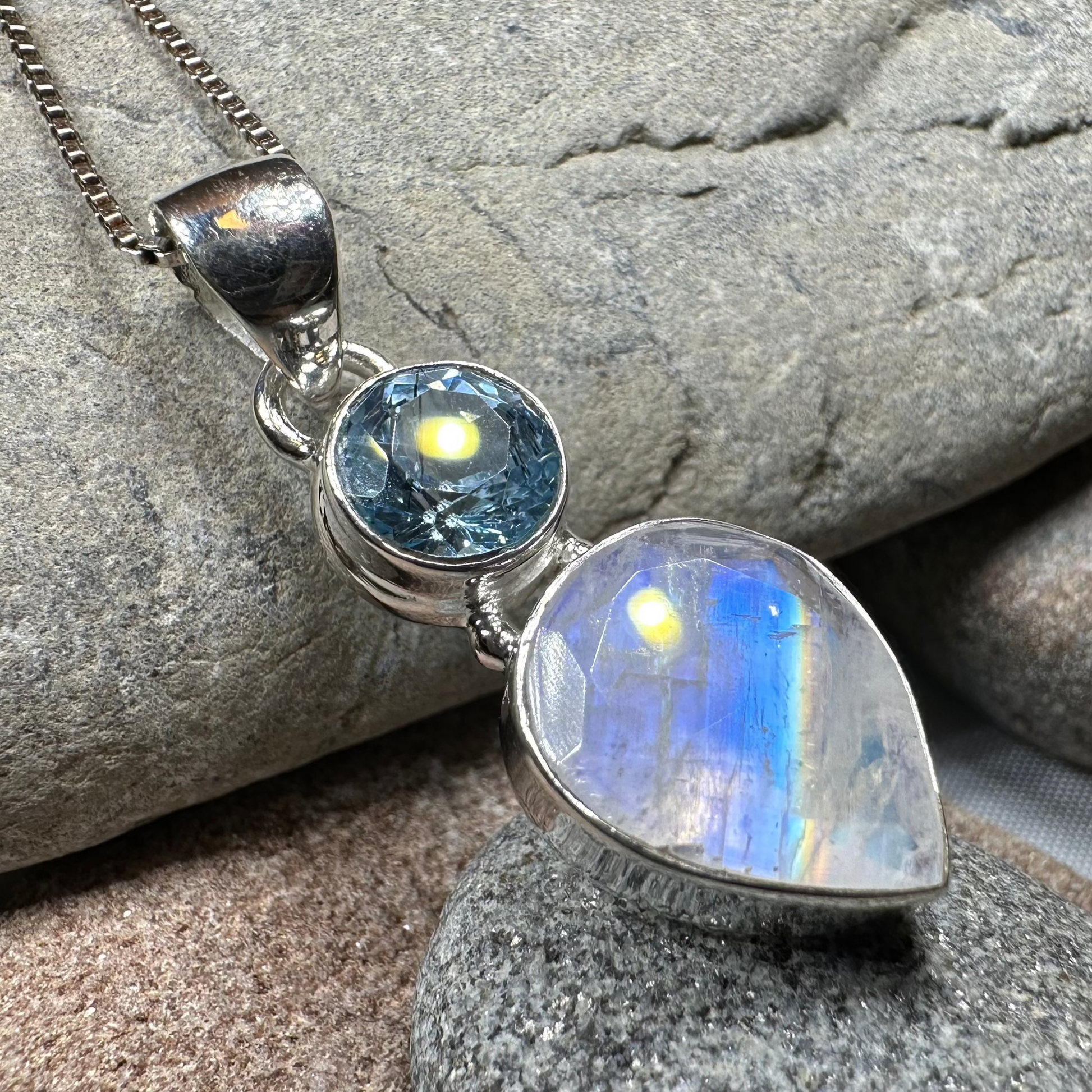 Celtic Morning Moonstone Necklace in sterling silver