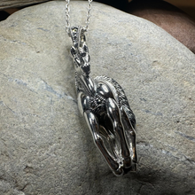 Load image into Gallery viewer, Wildfire Marcasite Horse Necklace
