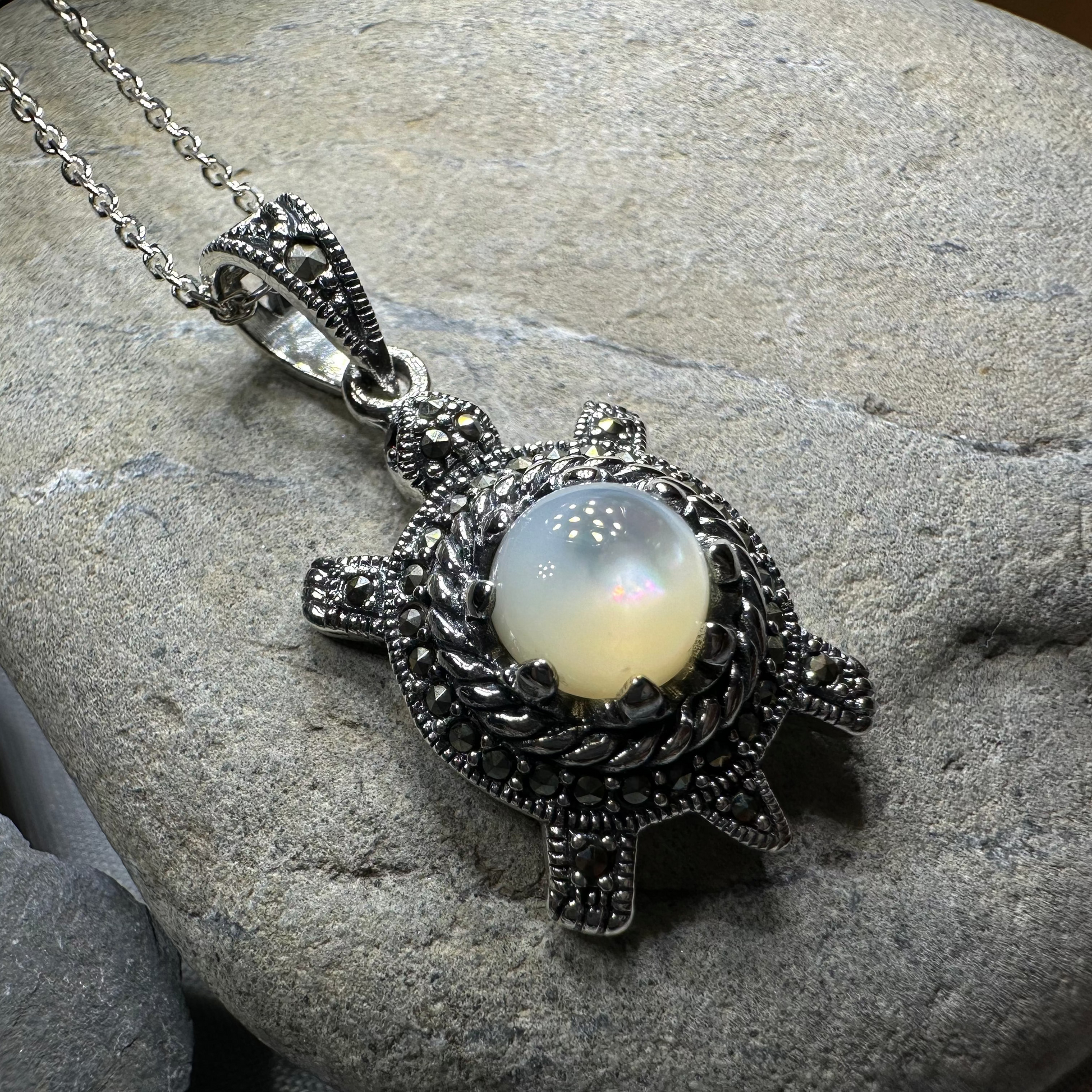Donnie Turtle Necklace in Sterling Silver — view 3