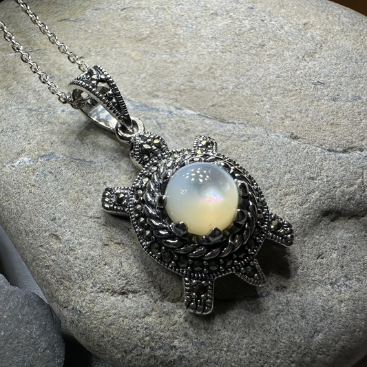 Donnie Turtle Necklace in Sterling Silver — view 3