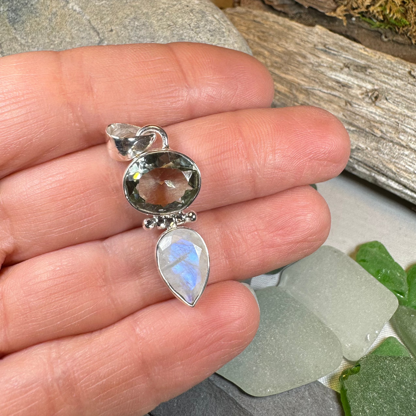 Celtic Morning Moonstone Necklace — view 4