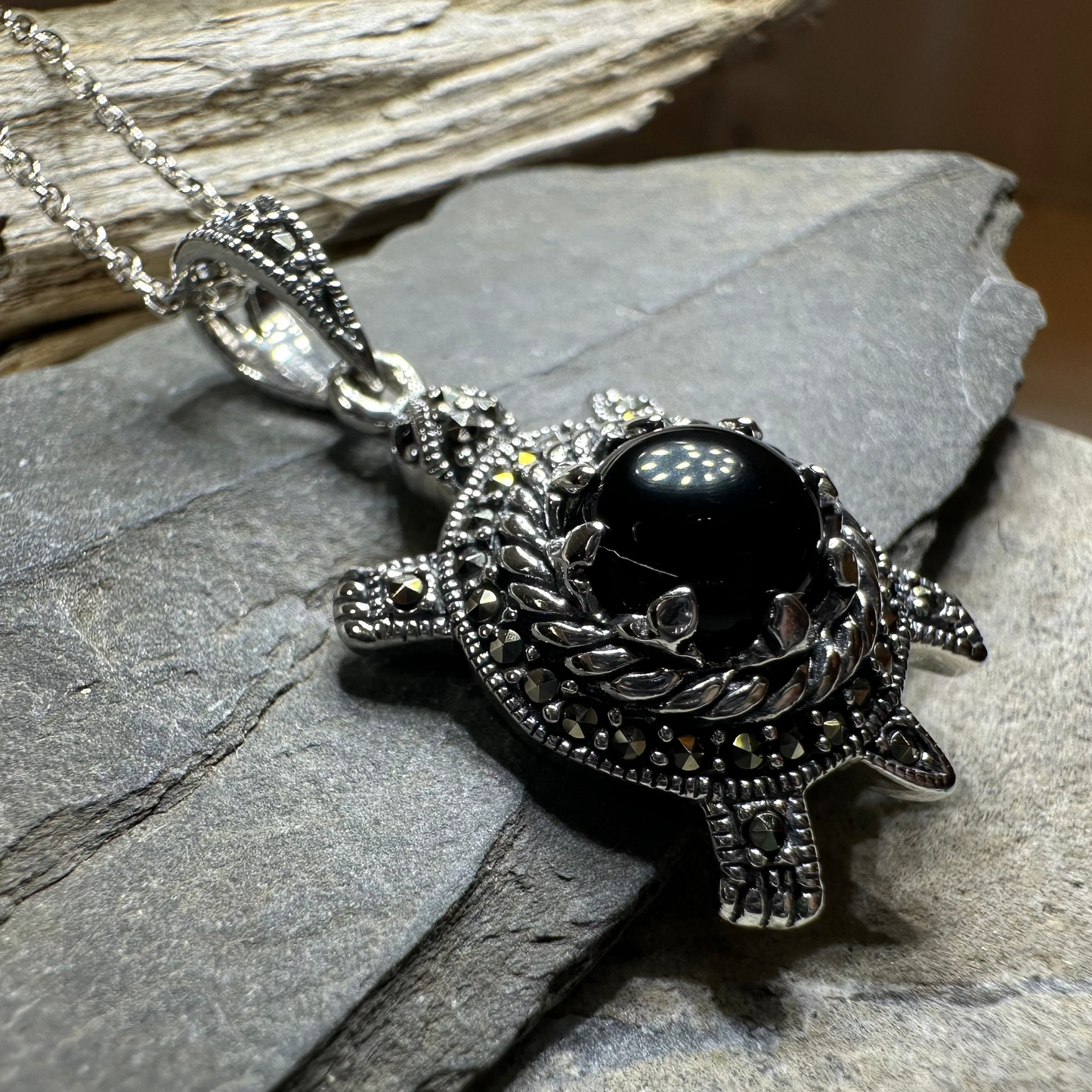 Donnie Turtle Necklace in Sterling Silver
