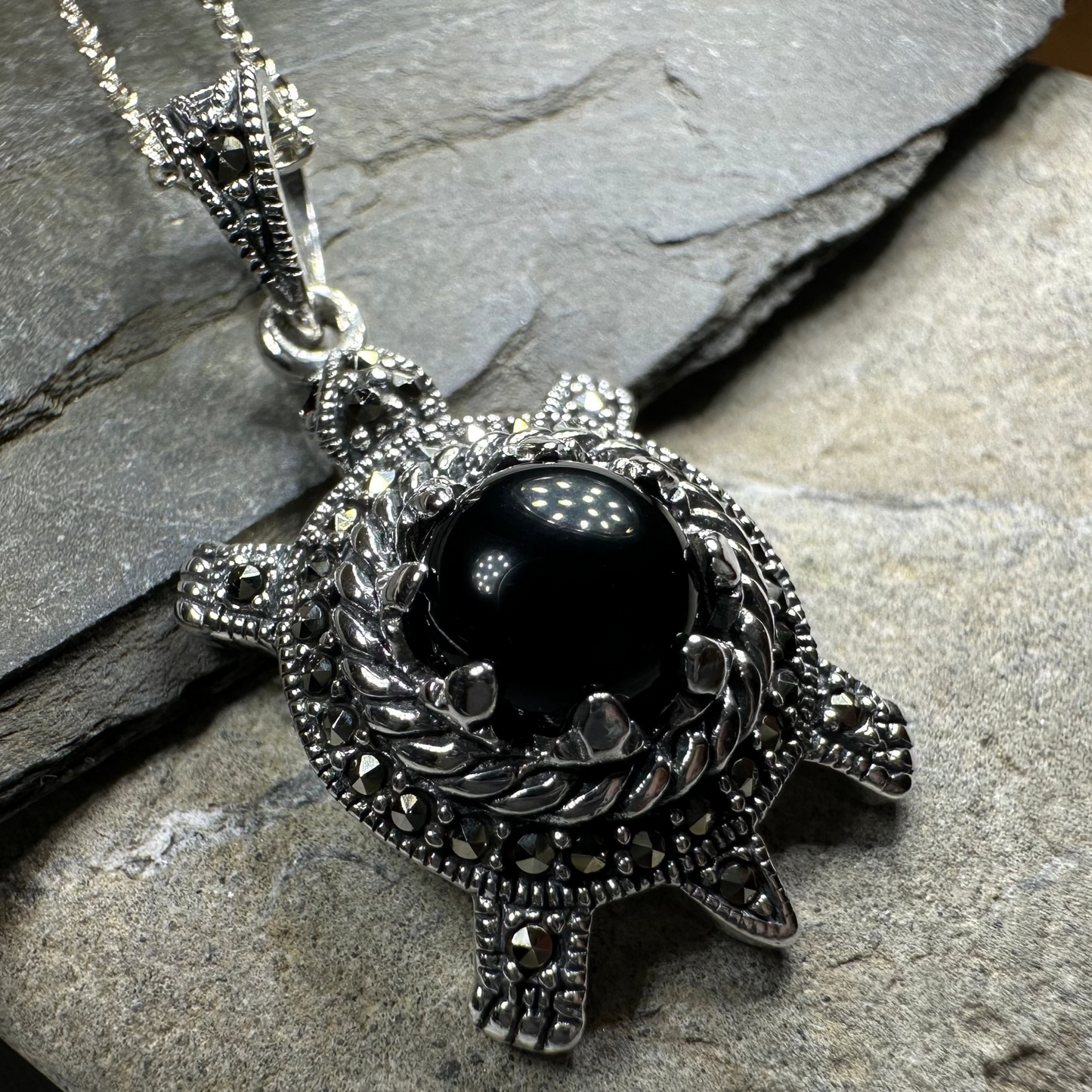 Donnie Turtle Necklace in Sterling Silver