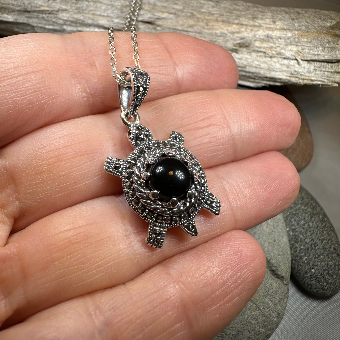 Donnie Turtle Necklace in Sterling Silver