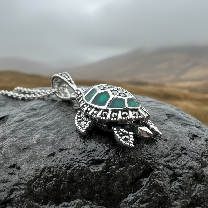 Aurora Turtle Necklace