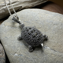 Load image into Gallery viewer, Esme Marcasite Turtle Necklace
