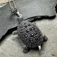 Load image into Gallery viewer, Esme Marcasite Turtle Necklace
